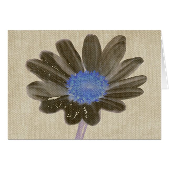 Carte d'art numérique de marguerite (Devant horizontal)