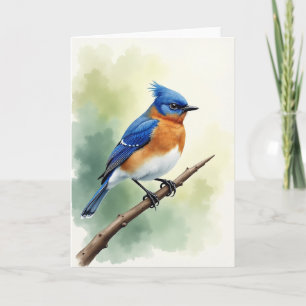 Carte d'art oiseau à l'aquarelle