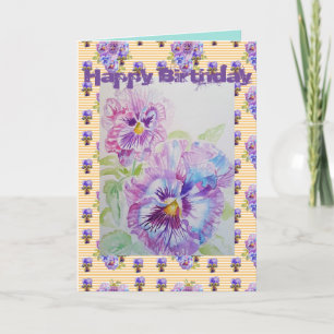Carte d'art Pansy Viola Pansy