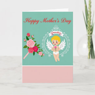 Carte d'art pastel pour mamans adorables