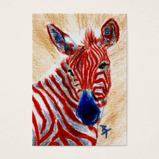 Carte d'art patriotique Zebra (Devant)