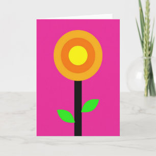 Carte d'art pop floral audacieux