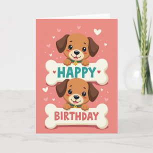 Carte d'art pour chien mignon