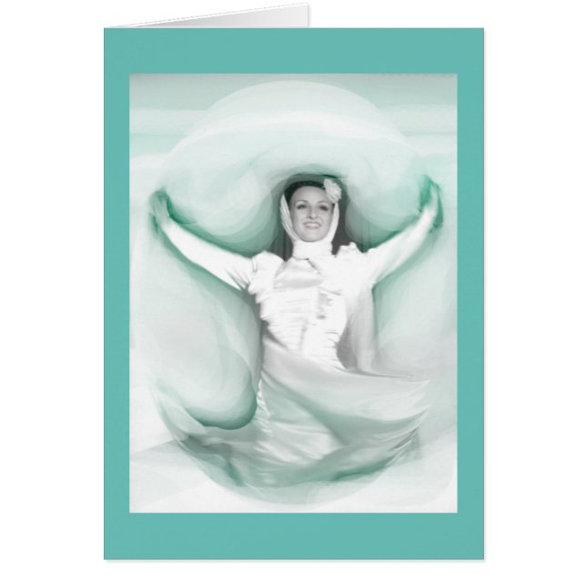 Carte d'art pour dame dansante (Devant)