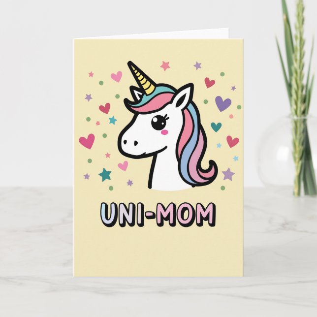 Carte d'art pour la célébration de la Maman Uni (Devant)