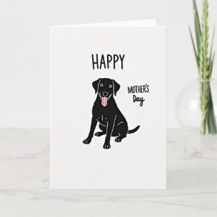 Carte d'art pour la fête des mères avec chien heur