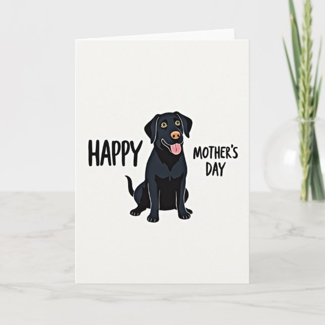 Carte d'art pour la fête des mères de chien (Devant)