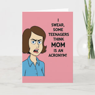 Carte d'art pour la journée des mamans exaspérées