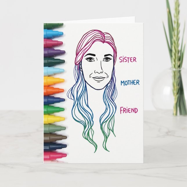 Carte d'art pour la journée des Sœurs Azur (Devant)