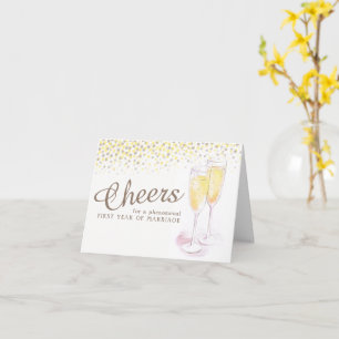 Carte d'art pour le 1er anniversaire de mariage av