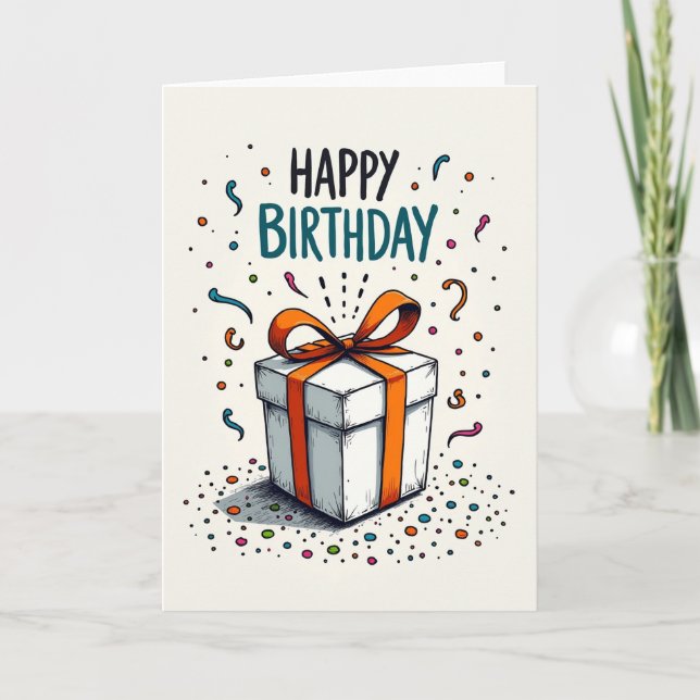 Carte d'art pour le forfait d'anniversaire (Devant)