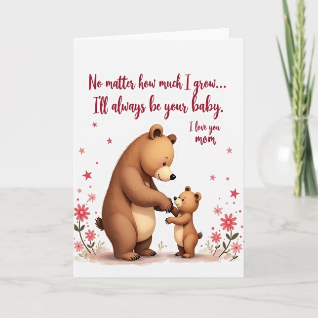 Carte d'art pour les mamans ourses (Devant)