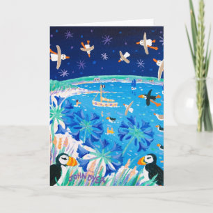 Carte d'art : Puffins et mouettes scilly, Pentle B