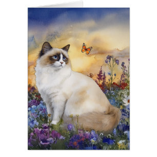 Carte d'art Ragdoll Cat - 5" x 7"