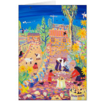 Carte d'art : Récolte de famille, Isla Taquile,