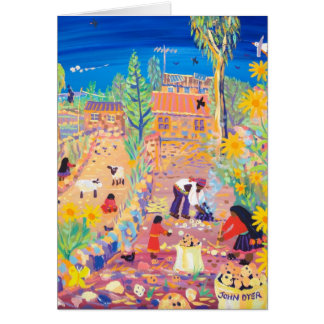 Carte d'art : Récolte de famille, Isla Taquile,