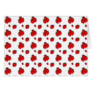 Carte d'art rouge vierge fraise