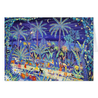 Carte d'art : Rougeoyant avec la couleur, jardin