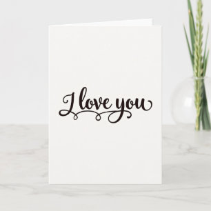 Carte d'art scriptée « Je t'aime »