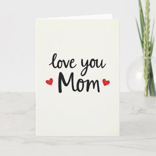 Carte d'art scriptée « Je t'aime maman »