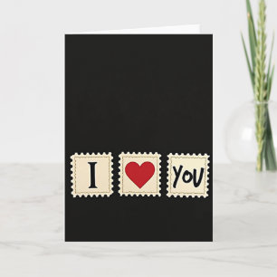Carte d'art simple Je t'aime