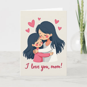 Carte d'art sincère 'Je t'aime maman'