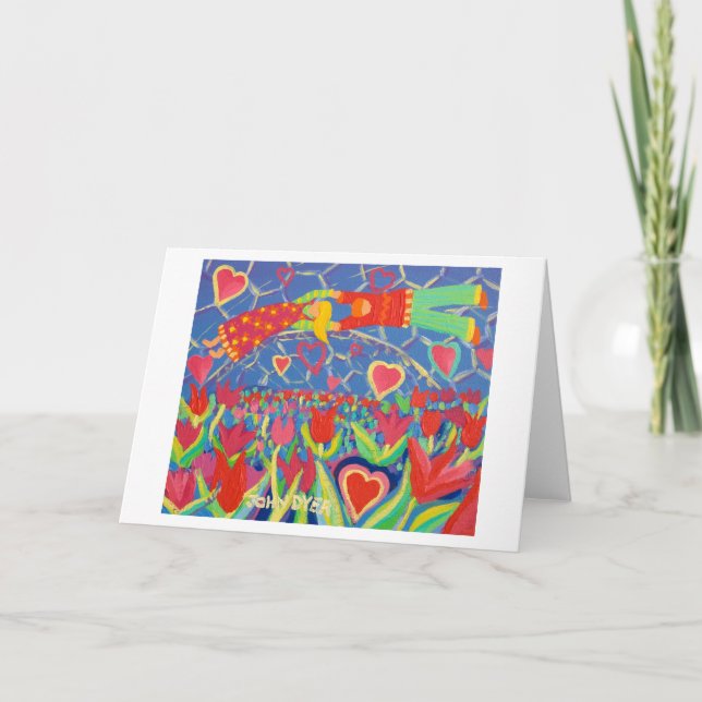 Carte d'art : Tentation dans les Tulipes. Saint Va (Devant)