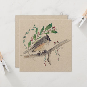Carte d'art Tufred Titmouse