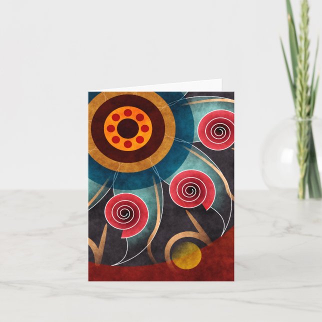 Carte d'art vectorielle Abstraite couleur florale (Devant)