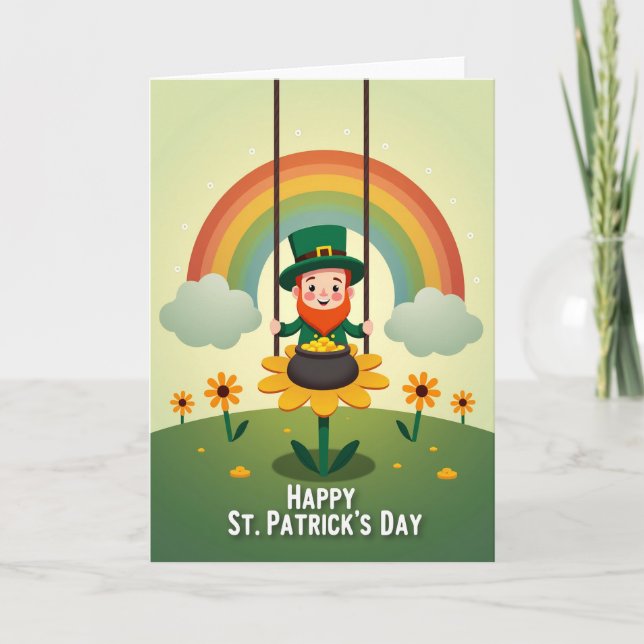 Carte d'art vectorielle Chance du Leprechaun (Devant)