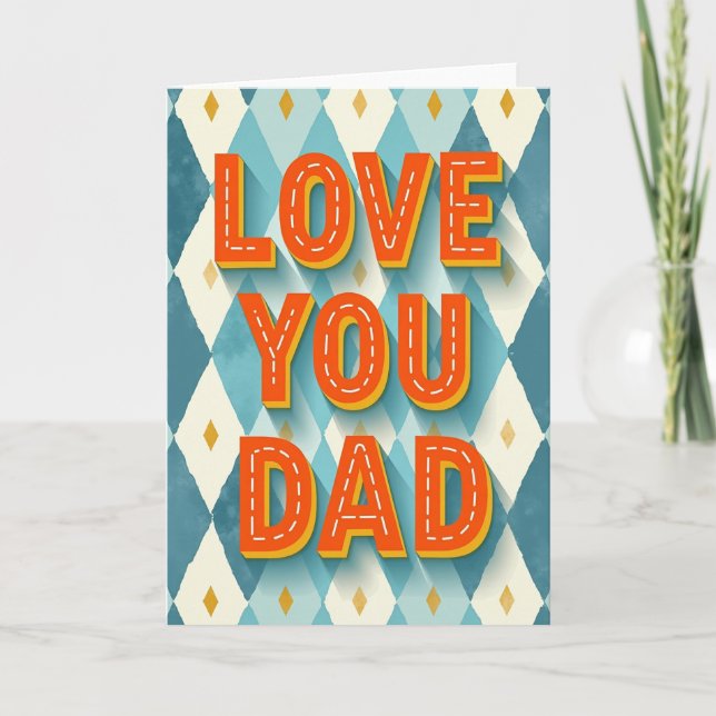 Carte d'art Vibrant Amour Toi Papa (Devant)
