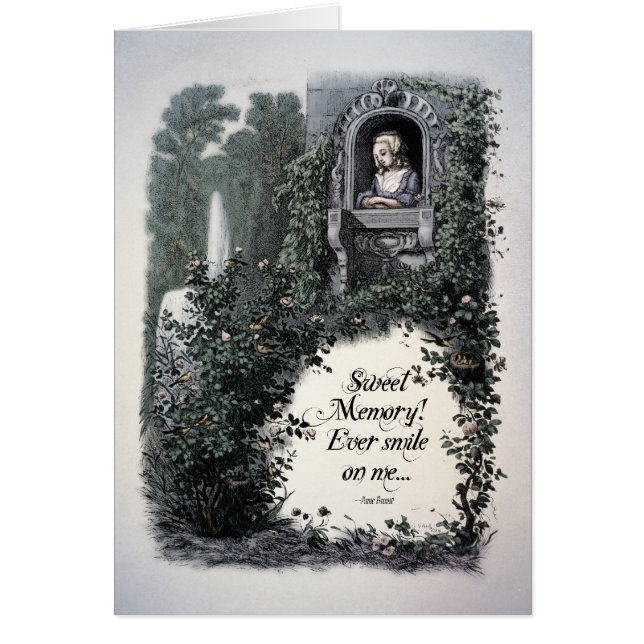 Carte d'art victorienne Brontë "Sweet Memory" (Devant)