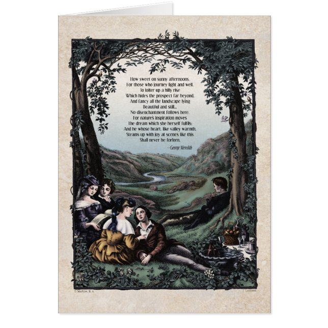 Carte d'art victorienne Meredith "Pastorales" (Devant)