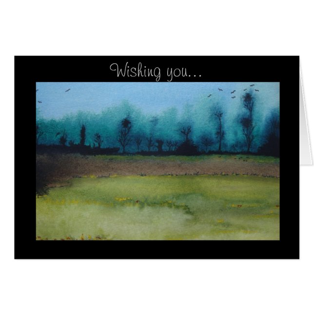 Carte d'art vierge éffrayante mystique des forêts (Devant horizontal)