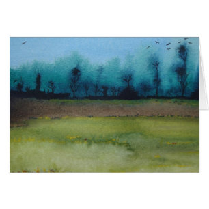 Carte d'art vierge éffrayante mystique des forêts