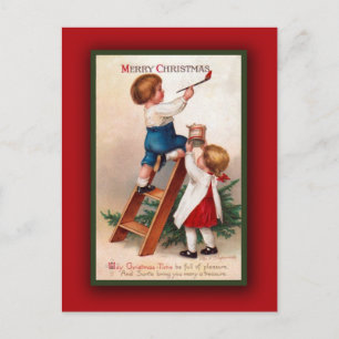 Carte d'art vintage de Noël adorable
