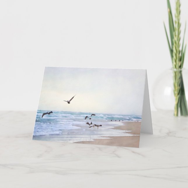 Carte d'art Watercolor Sea Birds (Devant)