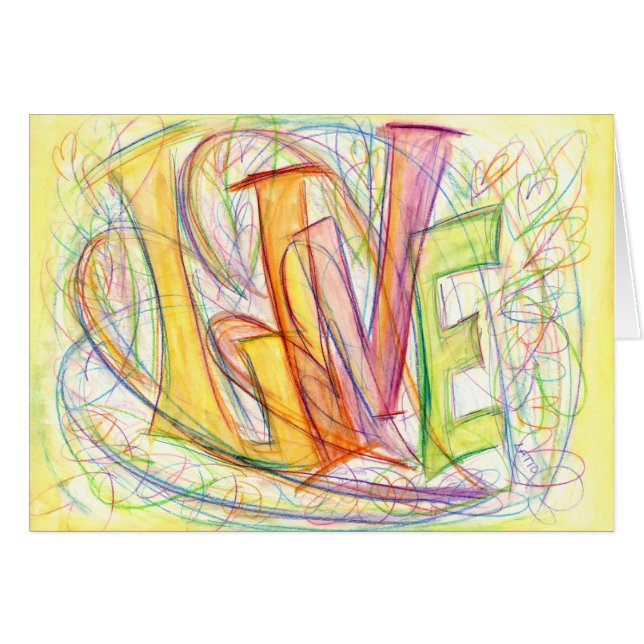 Carte d'art Word Live Inspiration (Devant horizontal)