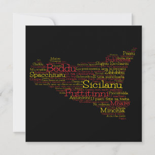 Carte d'art Word sicilien