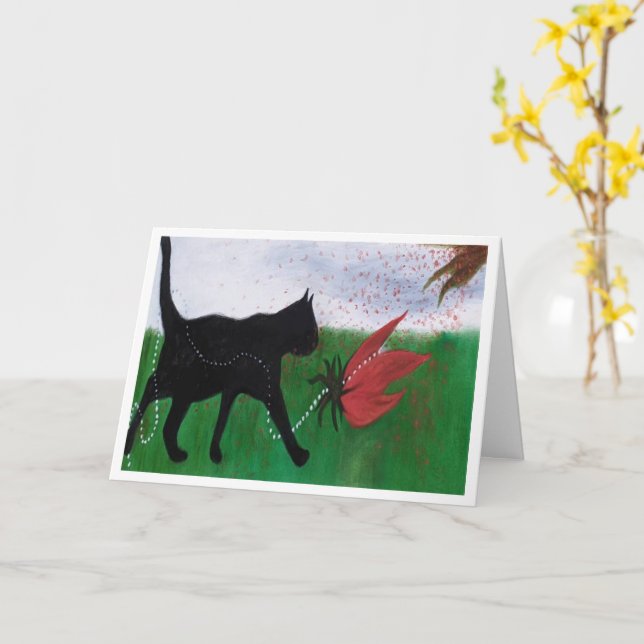 Carte d'artisanat de Kitties (Fleur jaune)