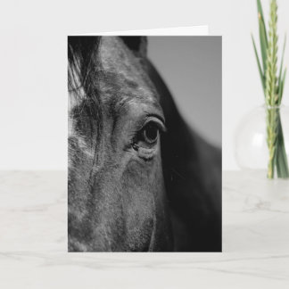Carte d'artisanat noir et blanc Horse Eye