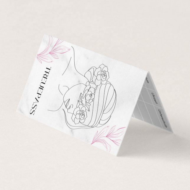 Carte d'artiste, carte de fidélité, carte de bonus (Devant)