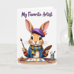 Carte d'Artiste Créatif Lapin