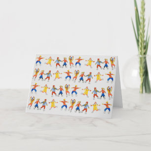 Carte d'artistes patineurs pour la charité