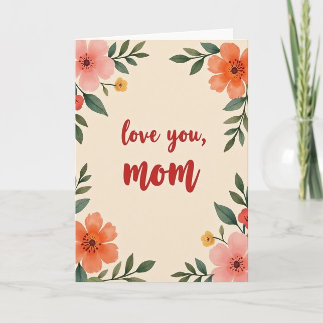 Carte d'artour 'Je t'aime maman' (Devant)