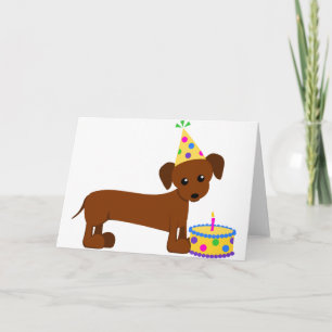 Carte DaschundBDay