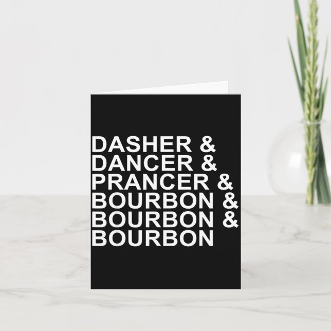 Carte Dasher Dancer Prancer &amp; Bourbon Christmas Holi (Devant)