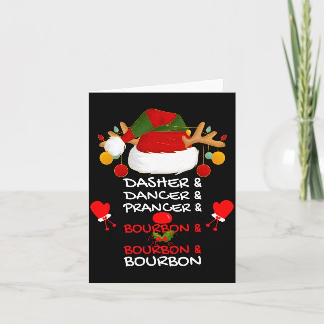 Carte Dasher Dancer Prancer &amp; Bourbon Christmas Holi (Devant)