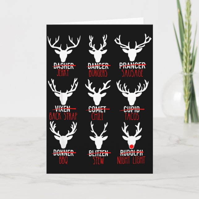 Carte Dasher Dancer Prancer &amp; Bourbon Christmas Holi (Devant)