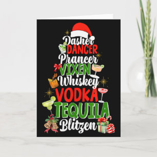 Carte Dasher Dancer Prancer Vixen Moscato Vodka Tequila 